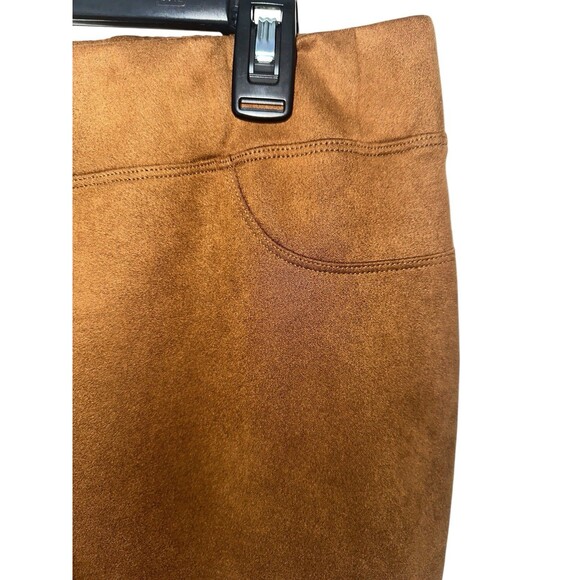 Falls Creek Suede Leather Pants Womens 18 Brown Lined Western Rodeo - Picture 14 of 16